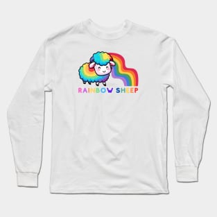 Cute Rainbow Sheep Long Sleeve T-Shirt